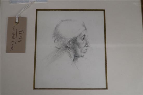 Sir Thomas Monnington P.R.A. (1902-1976), Study c. 1923, pencil, 15 x 12.5cm